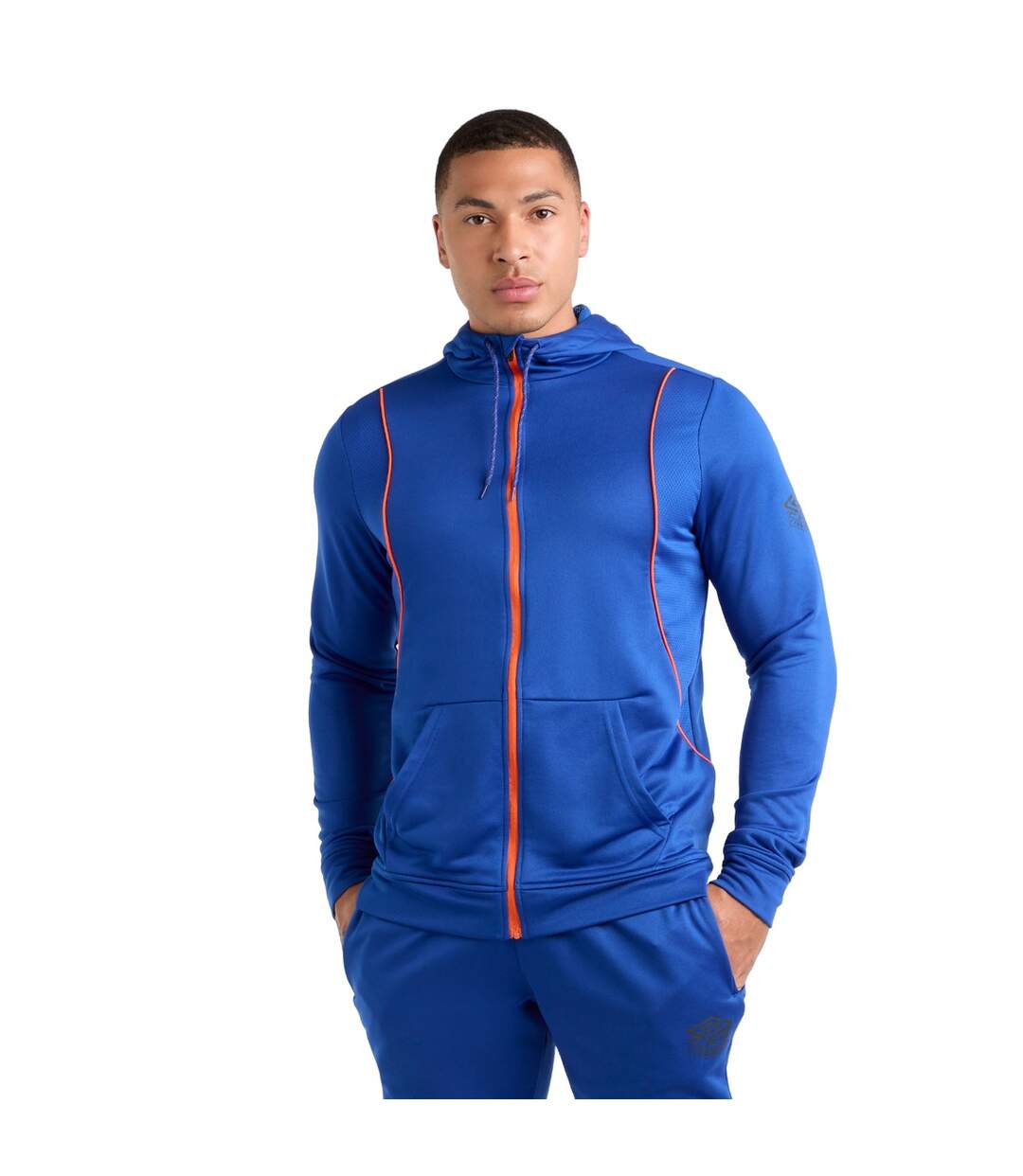 Umbro - Veste à capuche PRO - Homme (Bleu foncé / Orange) - UTUO1719