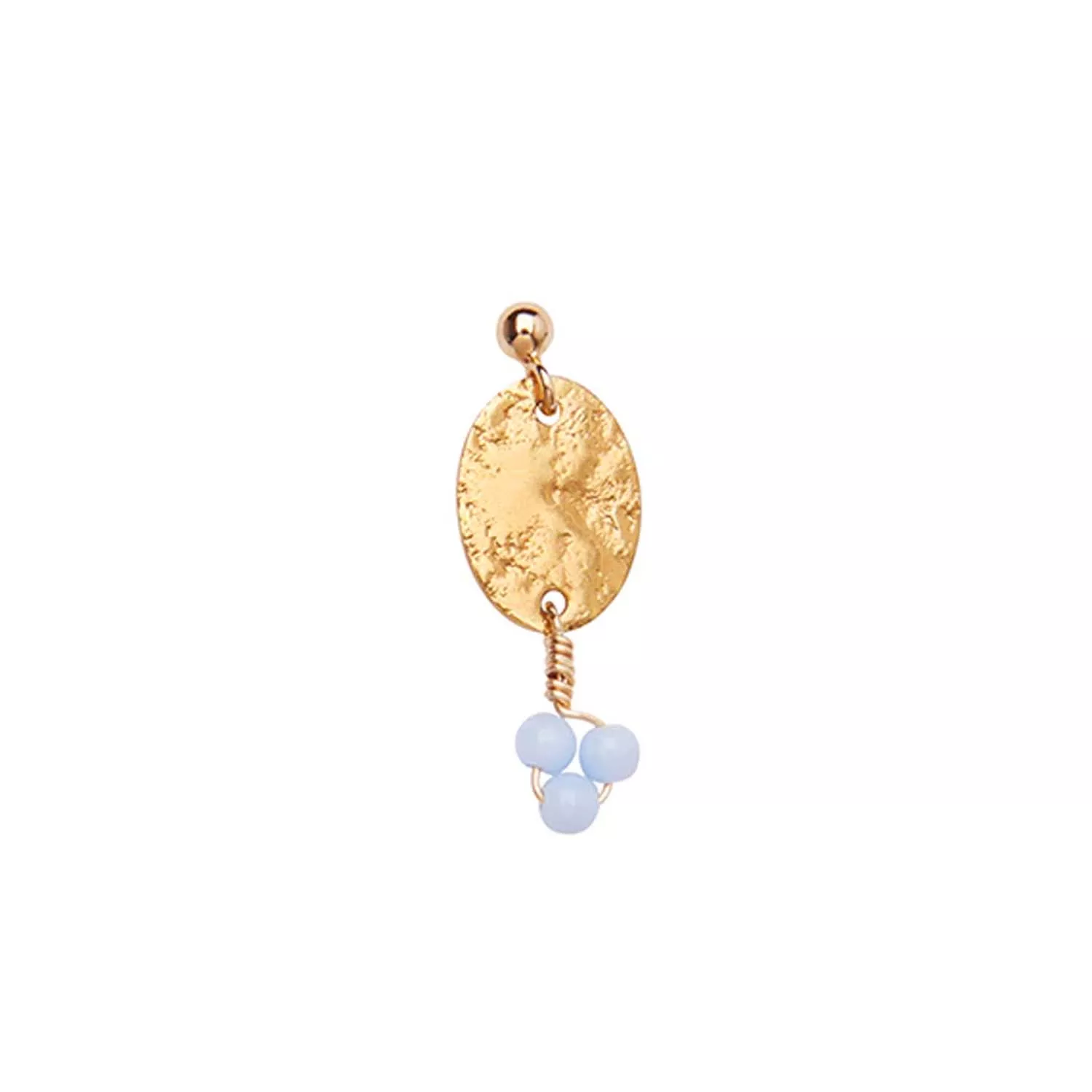 Pico Chantal Sky Ørering Single 24 kt. Forgyldt Messing P01002-Sky