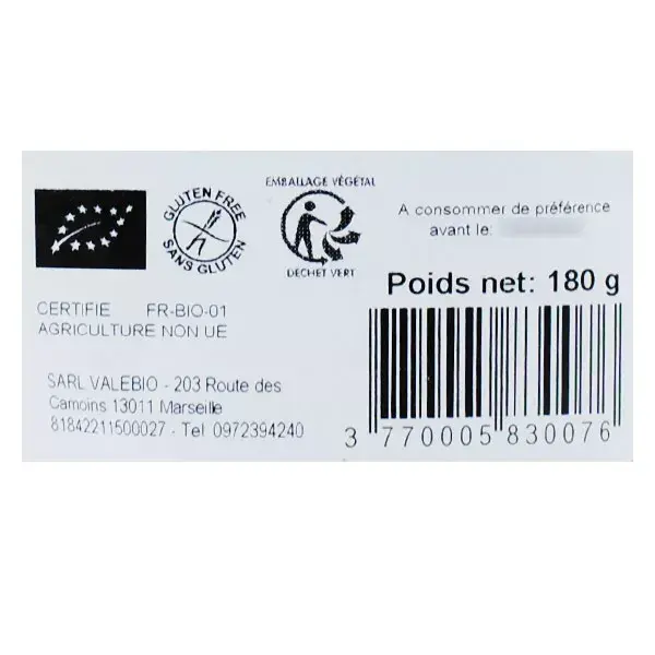 Gengibre Cristalizado Orgânico Valebio 180g