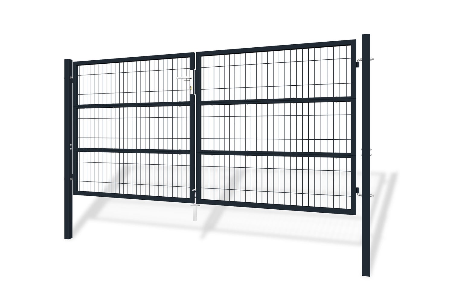 Dubbele poort voor lasdraadhekwerk 3m RAZO 300B140 antracietgrijs