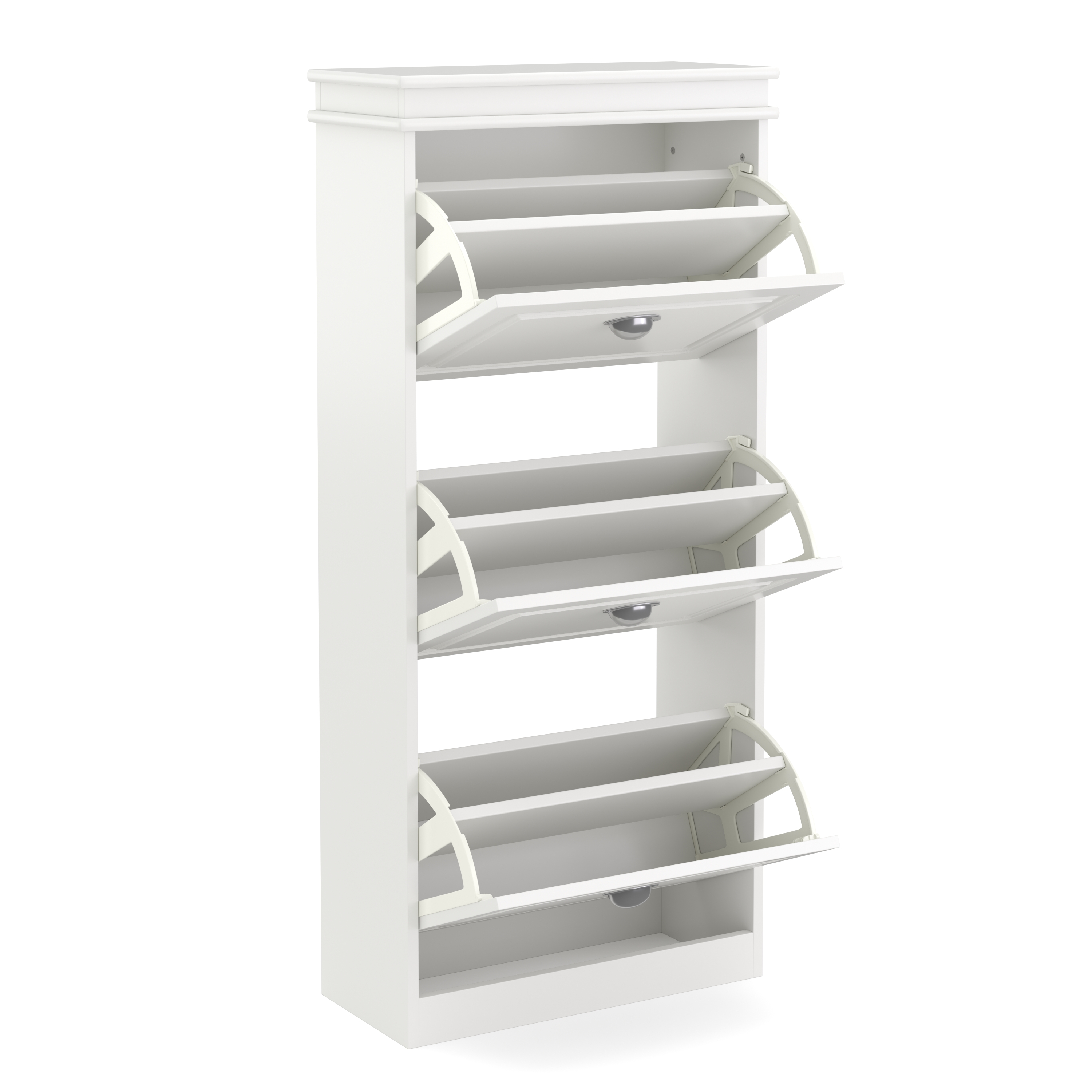 Schuhschrank PETRA 53 x 24 x 117 cm weiss