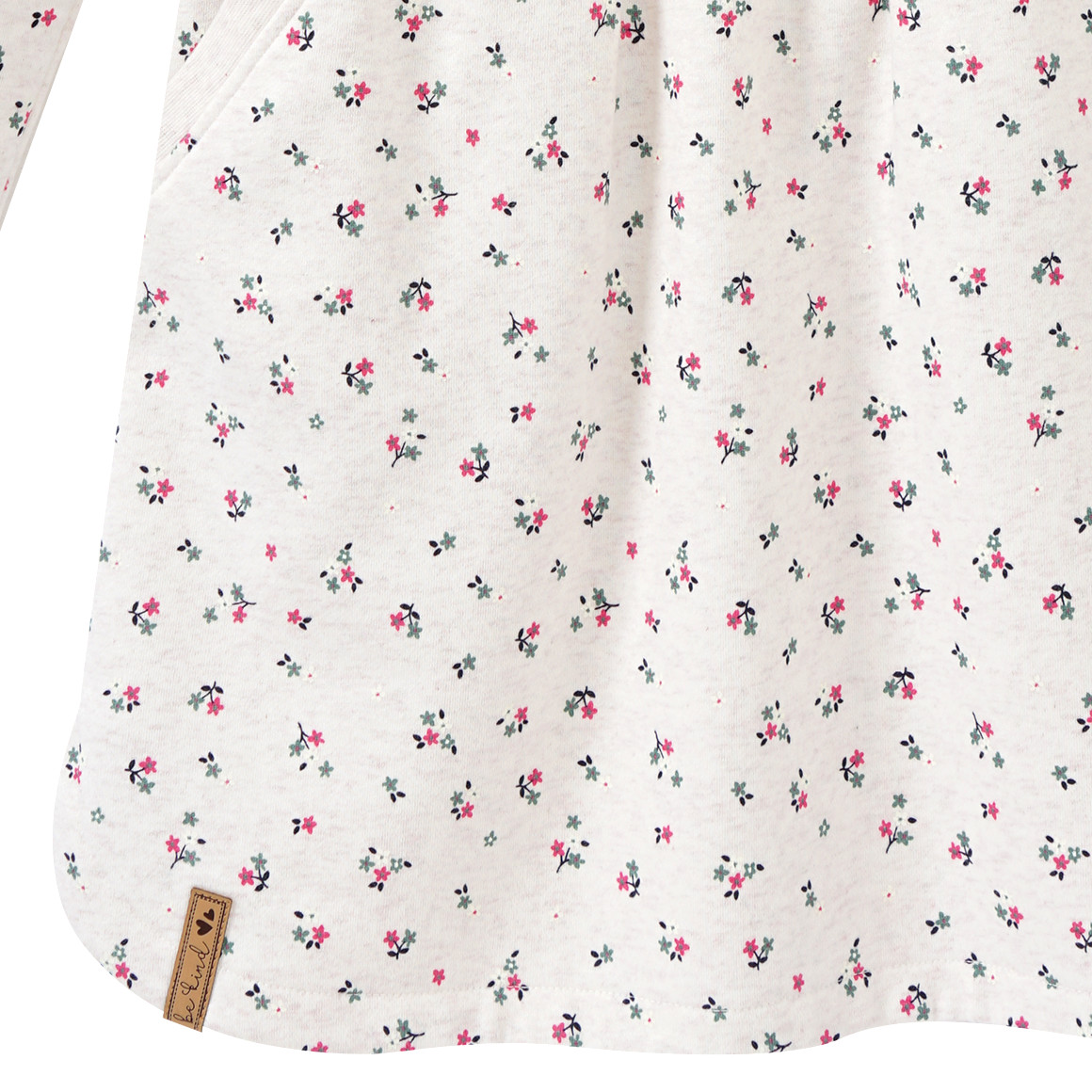 Yigga Mädchen Sweatkleid mit Blumen-Allover creme