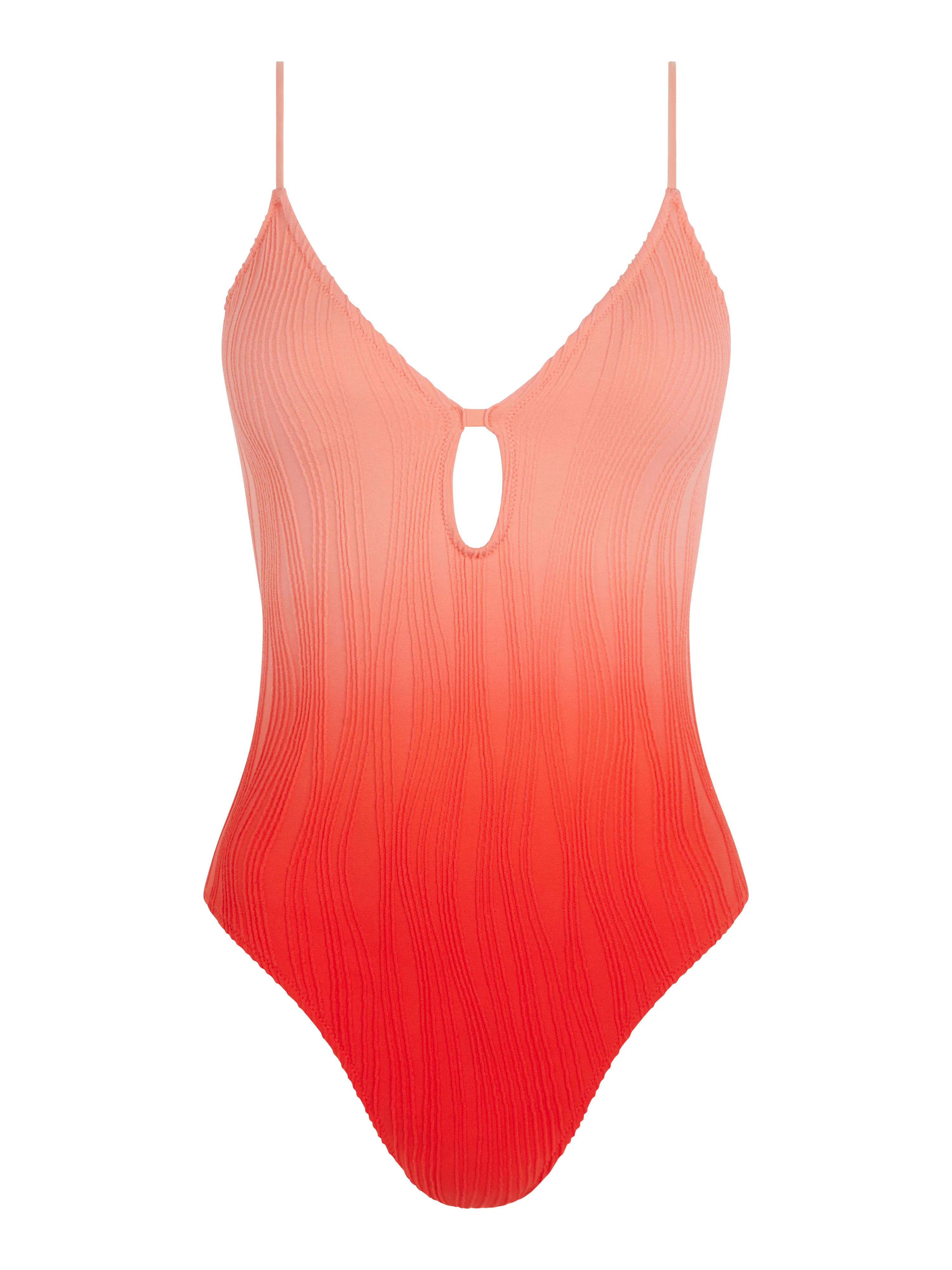 SWIM ONE SIZE - Maillot de bain 1 pièce sans armature plongeant coques amovibles | Orange