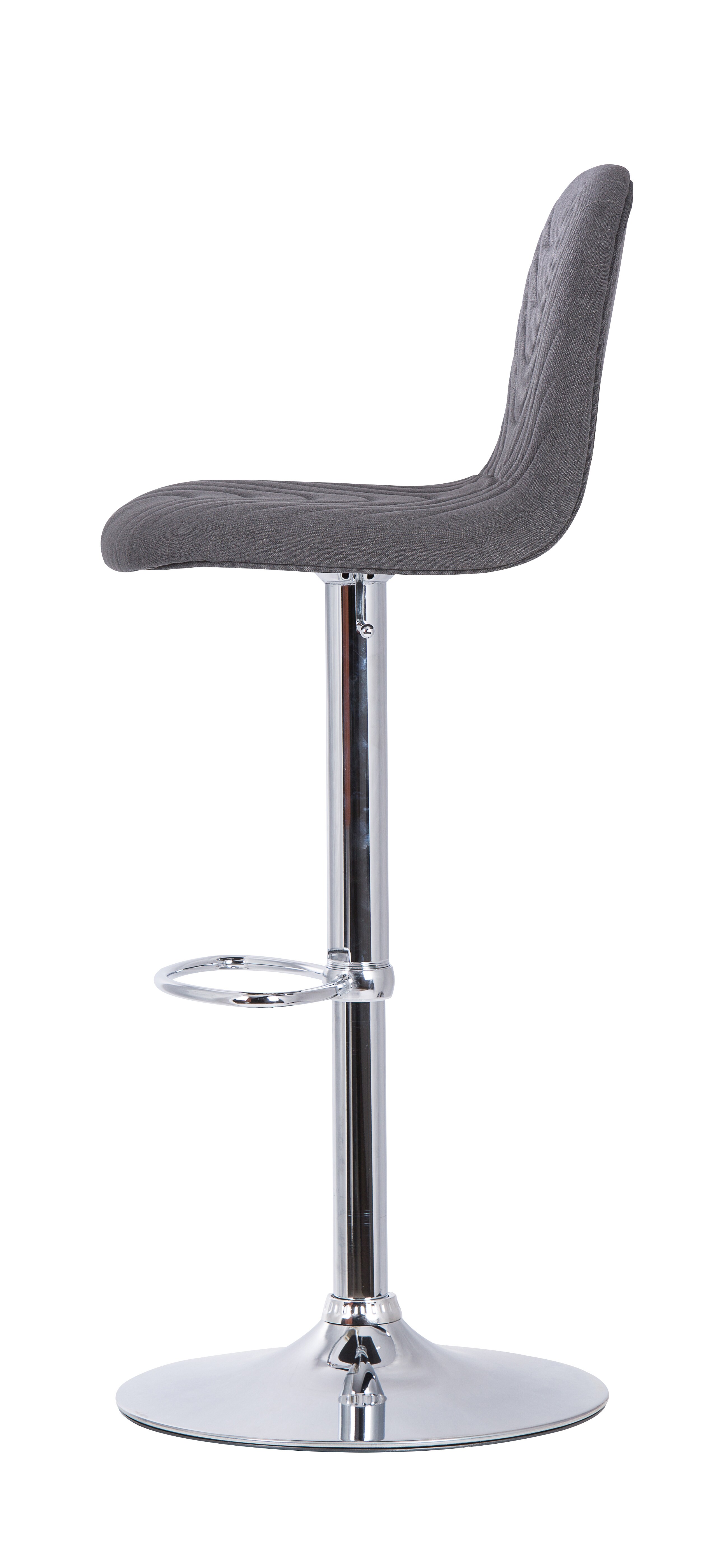 byLIVING Barhocker CASINO, 2-er Set, Webstoffbezug anthrazit, Gestell chrom