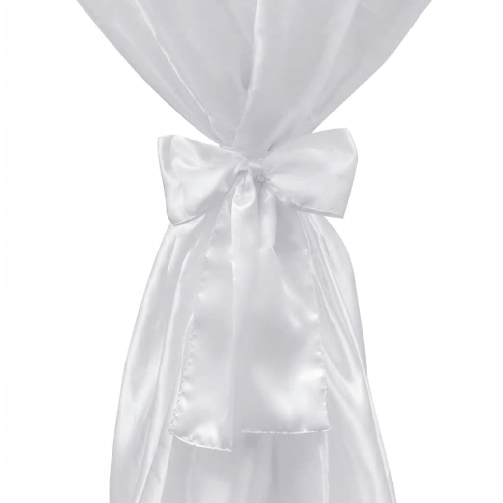 Wit tafelkleed met lint, 60 cm, 2 stuks