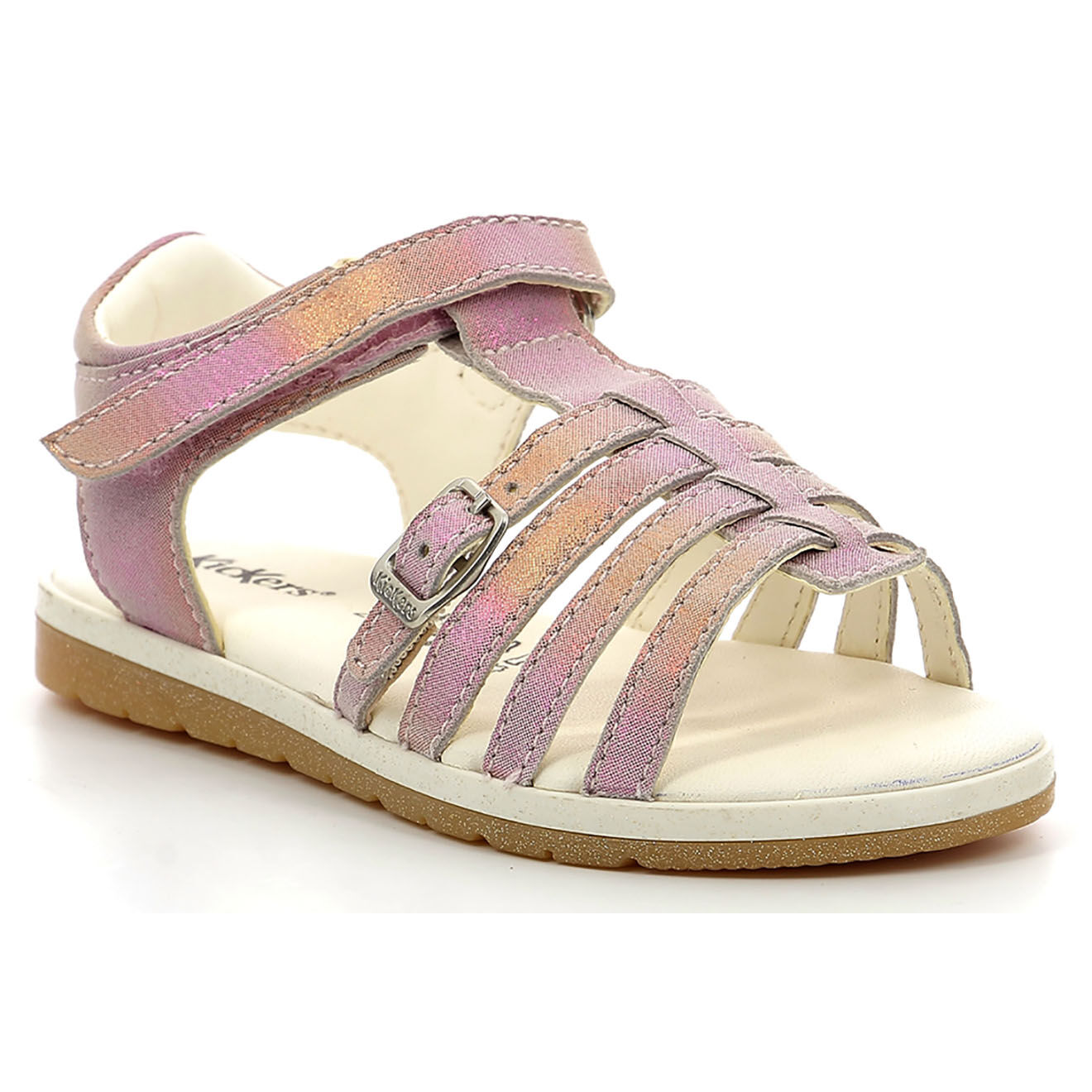 Kickers Sandales en Cuir Gilianna rose/rainbow