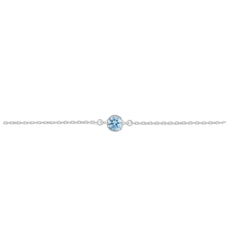 Chaîne de cheville Femme - Oxyde de zirconium - Argent 925