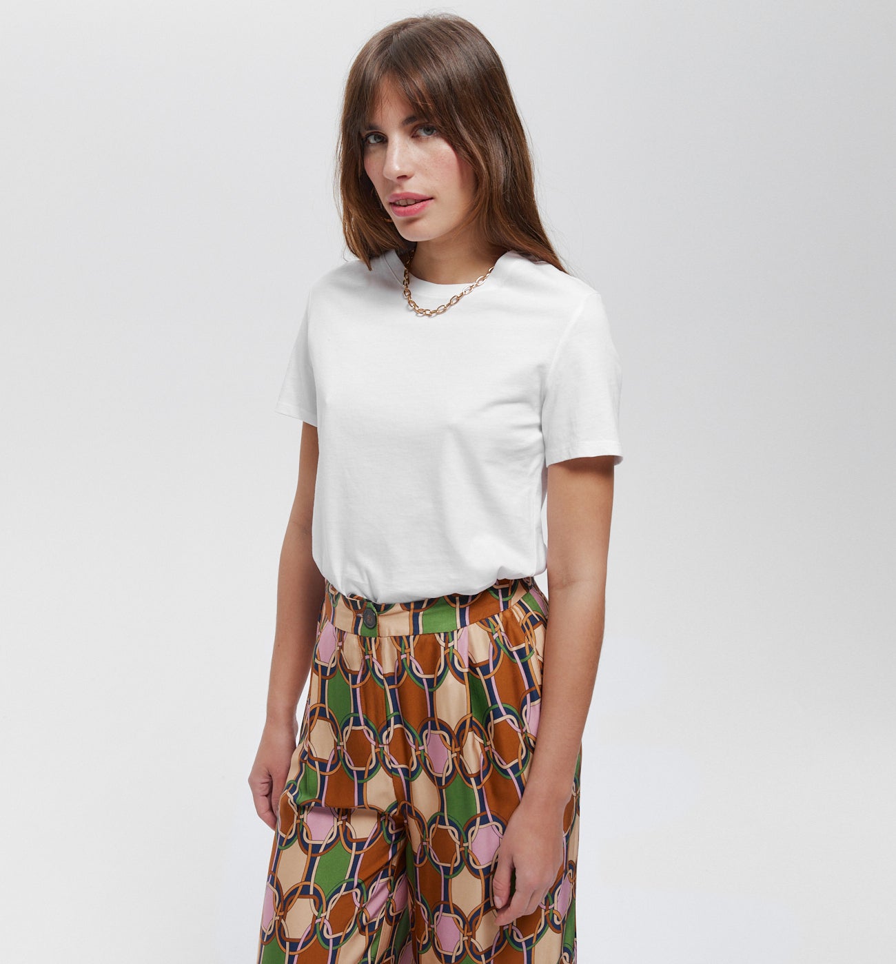 T-shirt uni manches courtes - Blanc