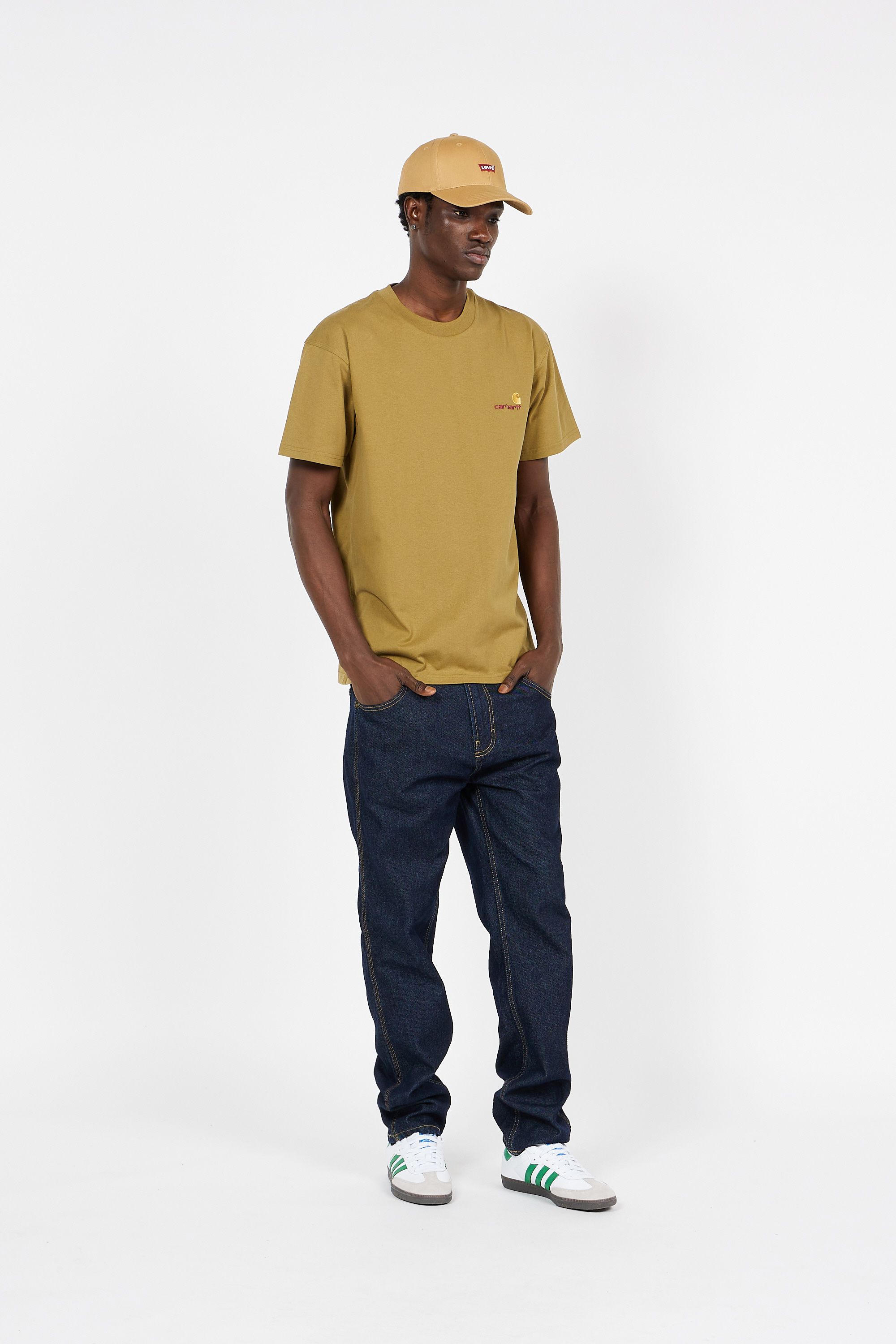 CARHARTT WIP T-shirt AMERICAN SCRIPT Kaki