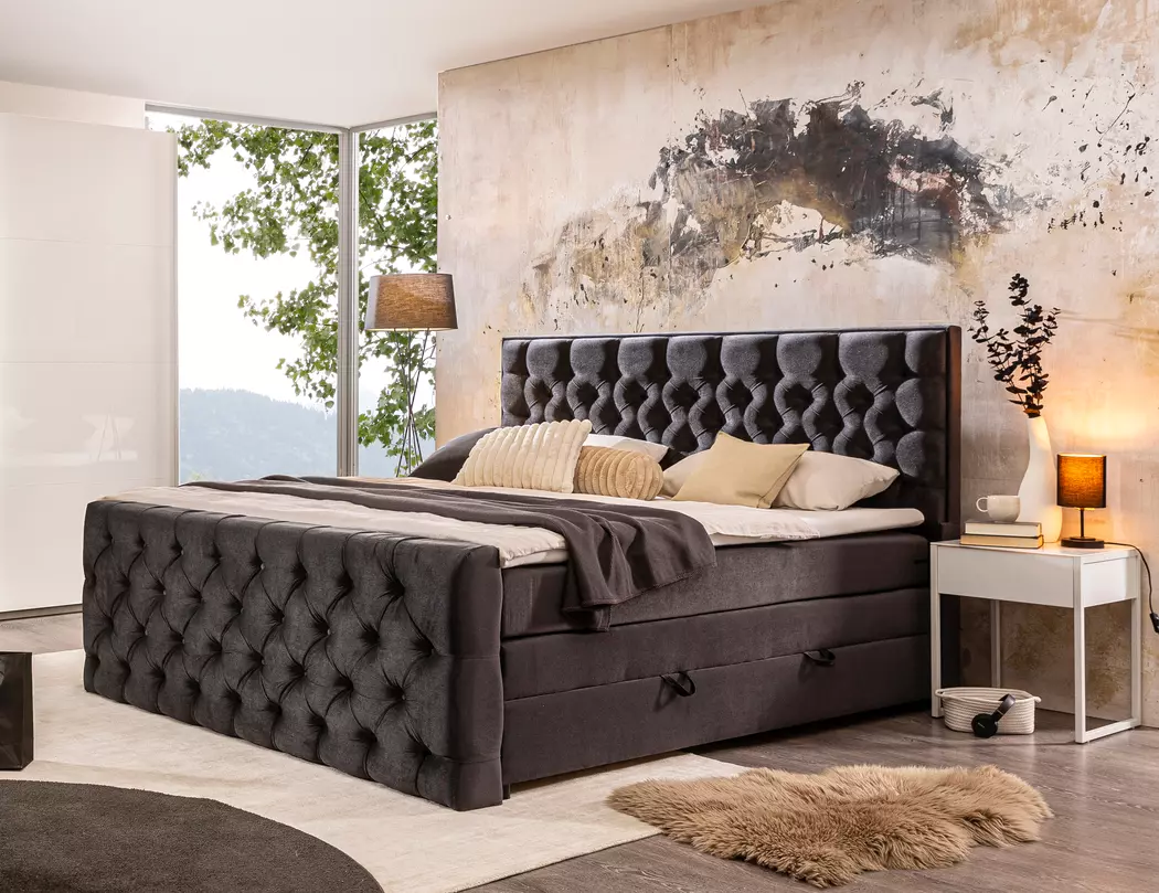Boxspringbett Lanciano 200 x 200 cm