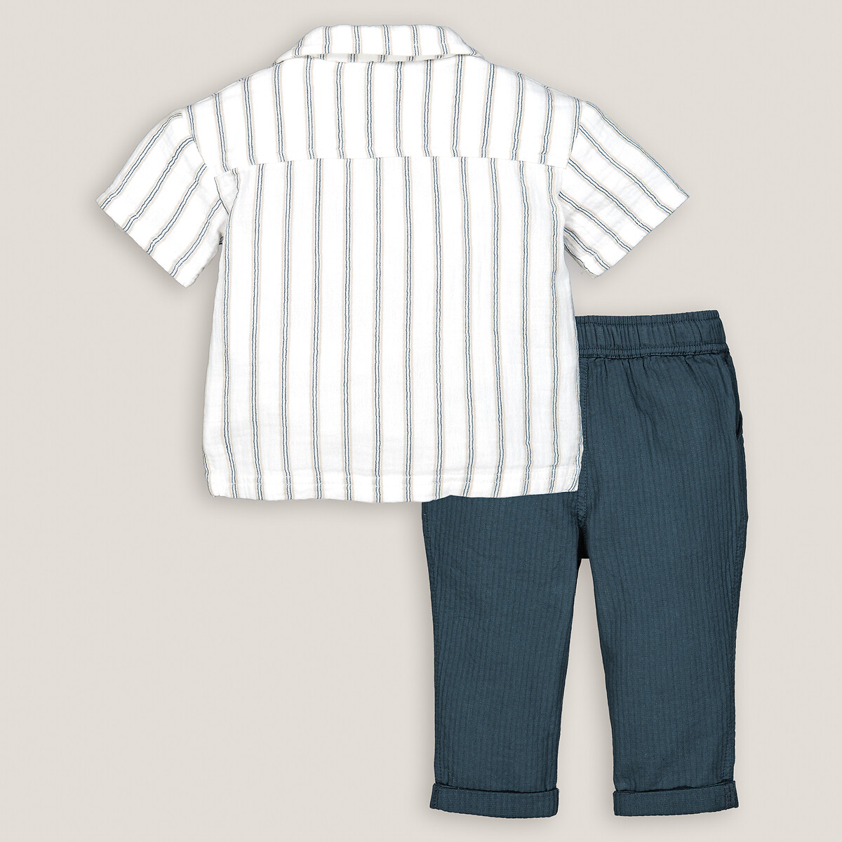 COLEÇÃO LA REDOUTE<br>Conjunto de 2 peças, camisa e calça