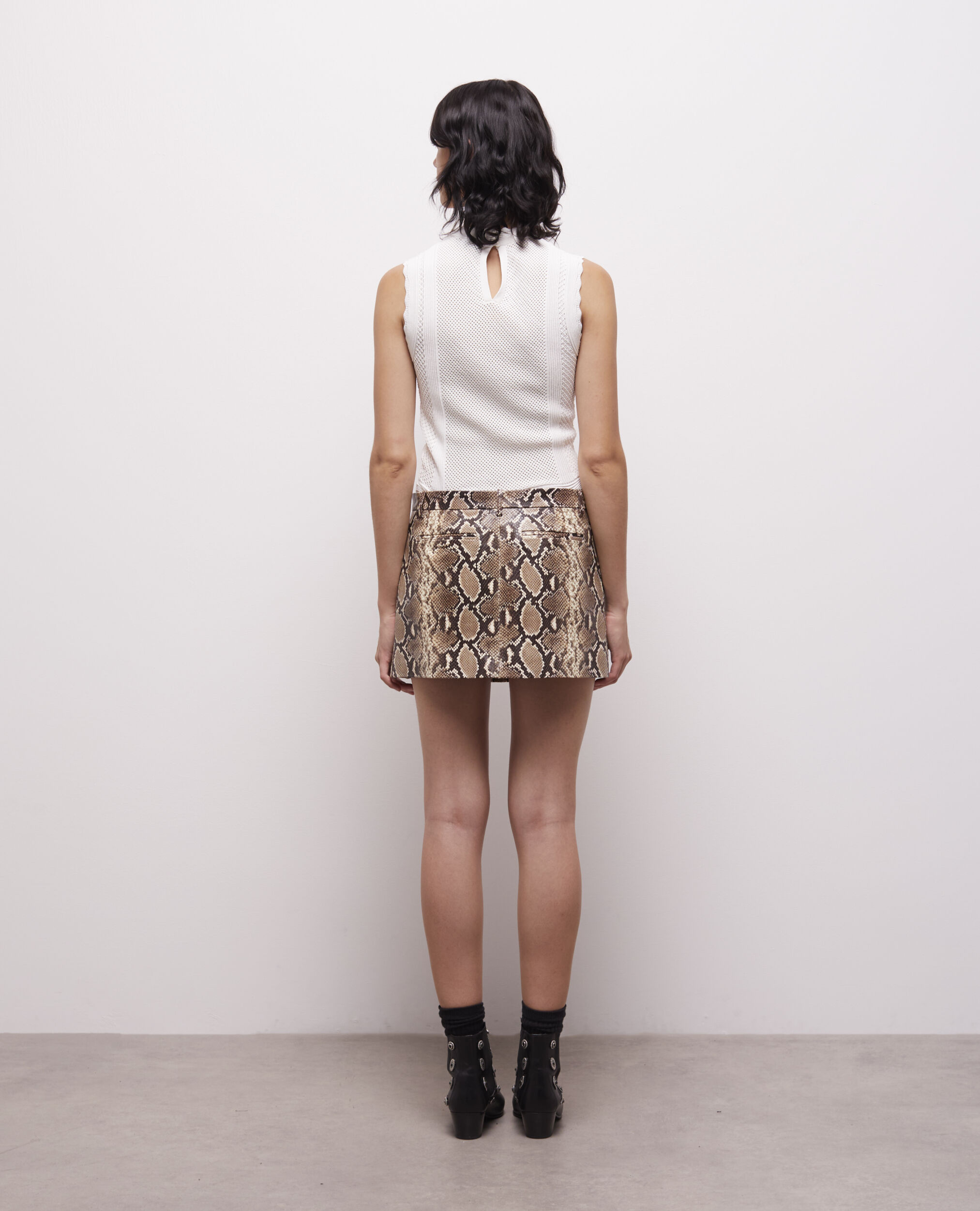 Jupe en cuir python