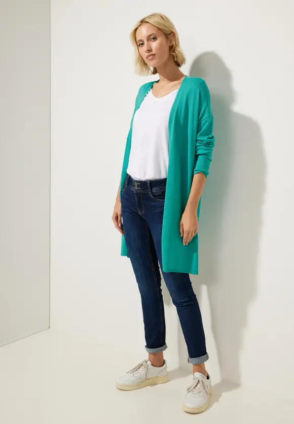 Langer Cardigan - iced green
