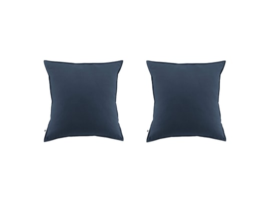TERRE DE NUIT - Taie d'oreiller Lot de 2 taies d'oreiller flanelle marine 63x63 cm