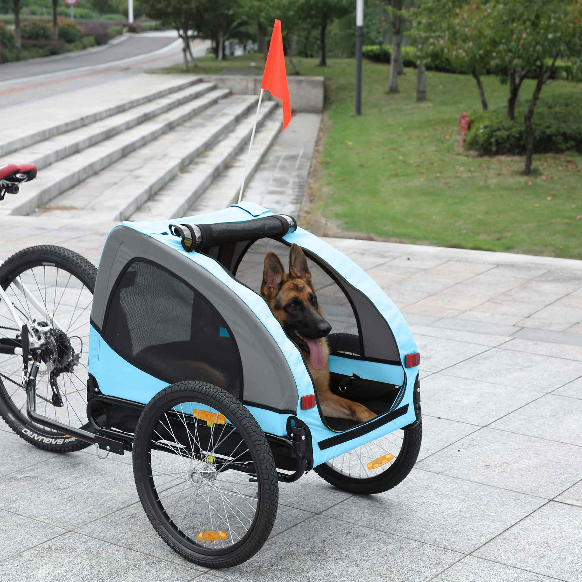 zoomundo Hundeanhänger Fahrradanhänger für Hunde - Buddy in Türkis