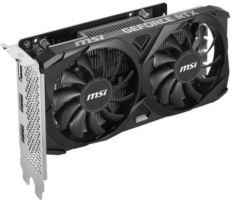 MSI NVIDIA GeForce RTX 3050 VENTUS 2X E 6G OC Videokaart 6GB GDDR6 PCIe 2x HDMIa, 1x DisplayPort