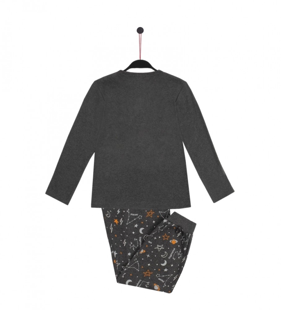 Pijama de manga comprida Admas Planet cinza