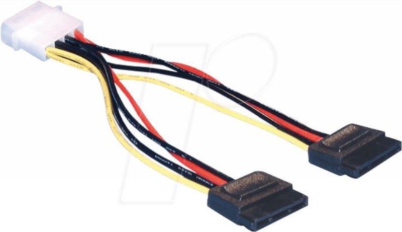 Goobay - Voedingsadapter - 0,13 m - Interne Kabel - Voor SATA-apparaten
