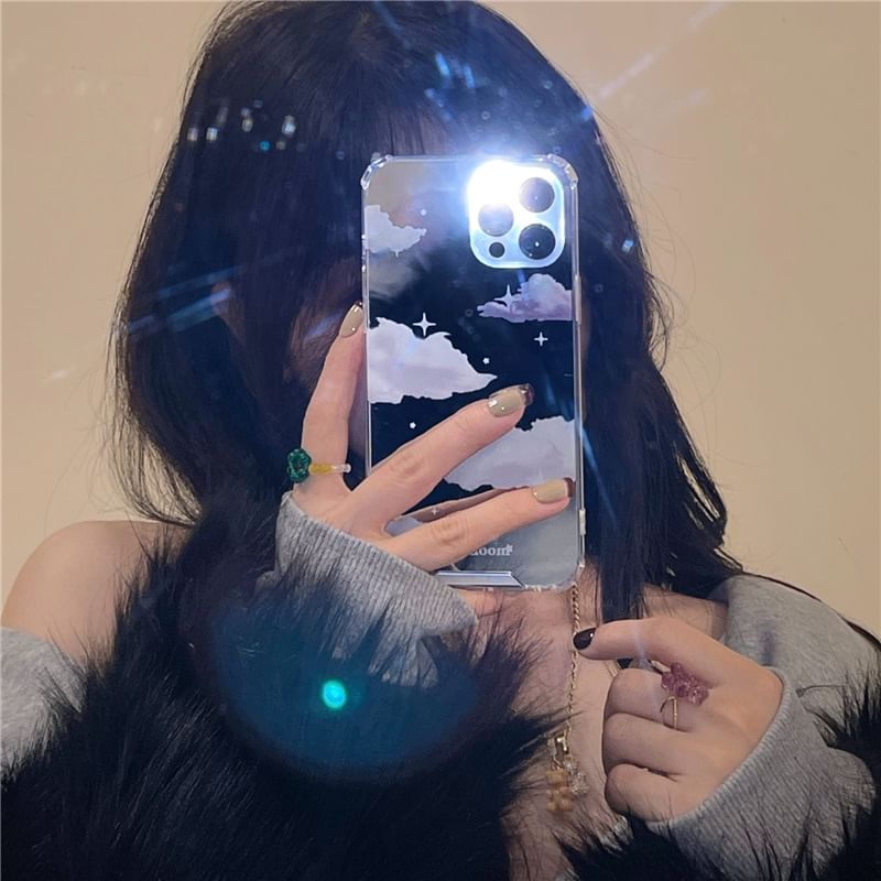 Fonekase - Cloud Mirrored Phone Case - iPhone 13 Pro Max / 13 Pro / 13 / 13 mini / 12 Pro Max / 12 Pro / 12 / 12 mini / 11 Pro Max / 11 Pro / 11 / SE / XS Max / XS / XR / X / SE 2 / 8 / 8 Plus / 7 / 7 Plus