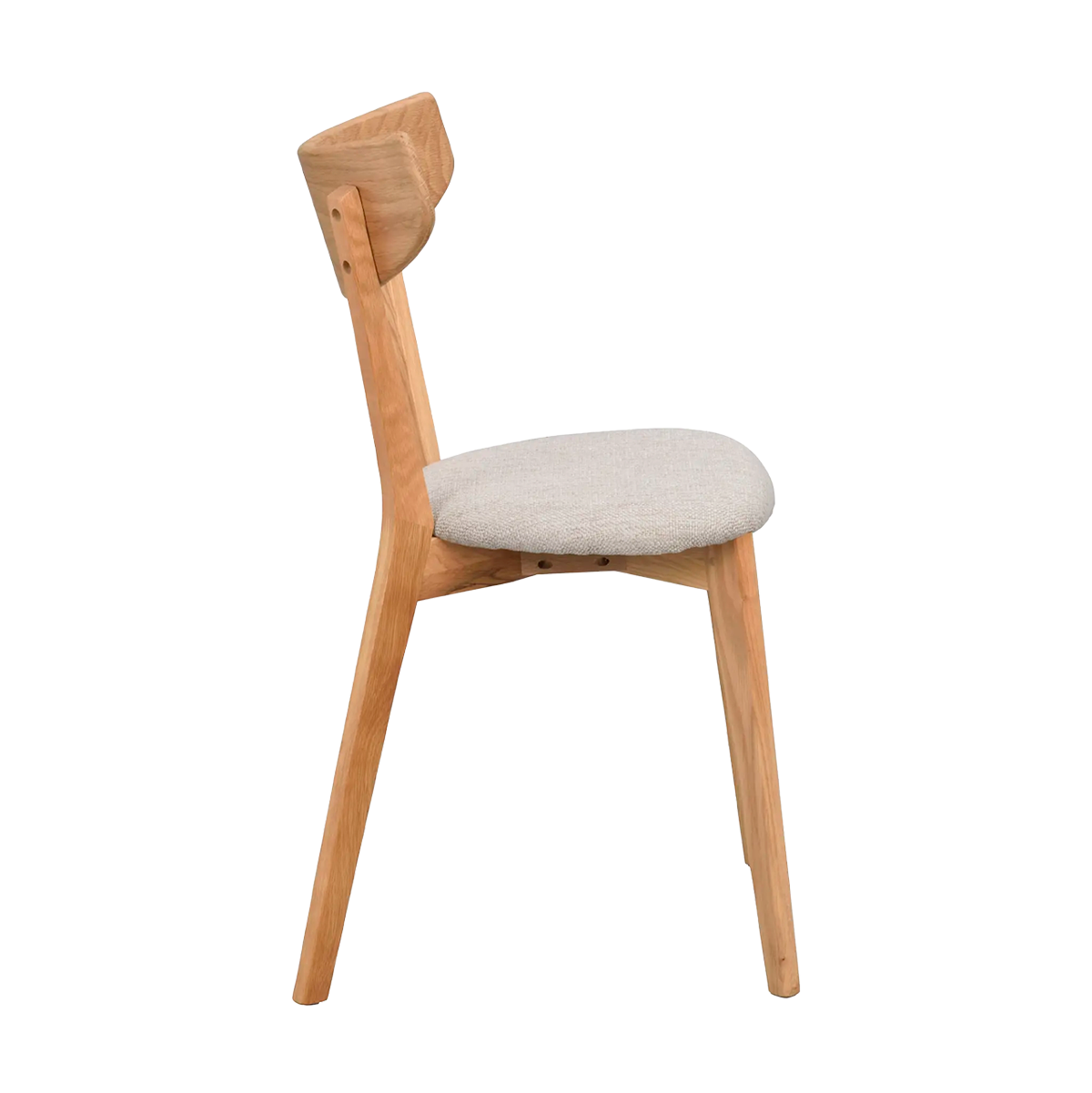 Eetkamerstoel eikenhouten Ami Naturel eiken - grijs