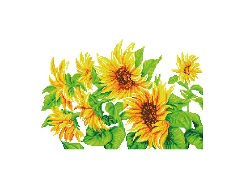 Diamond Dotz Bastelset Diamond Painting Sonnenblumenfeld DIY-Kunstwerk