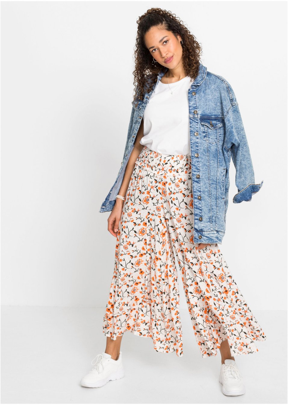 Pantalon palazzo à imprimé floral