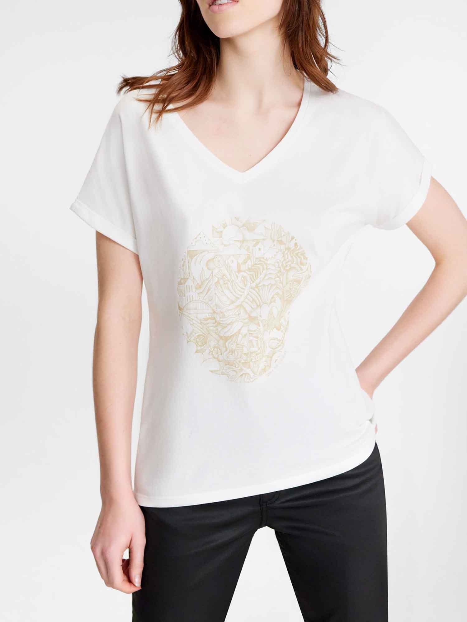 Tee Shirt Femme Print Exclusif Coton Biologique Arctique