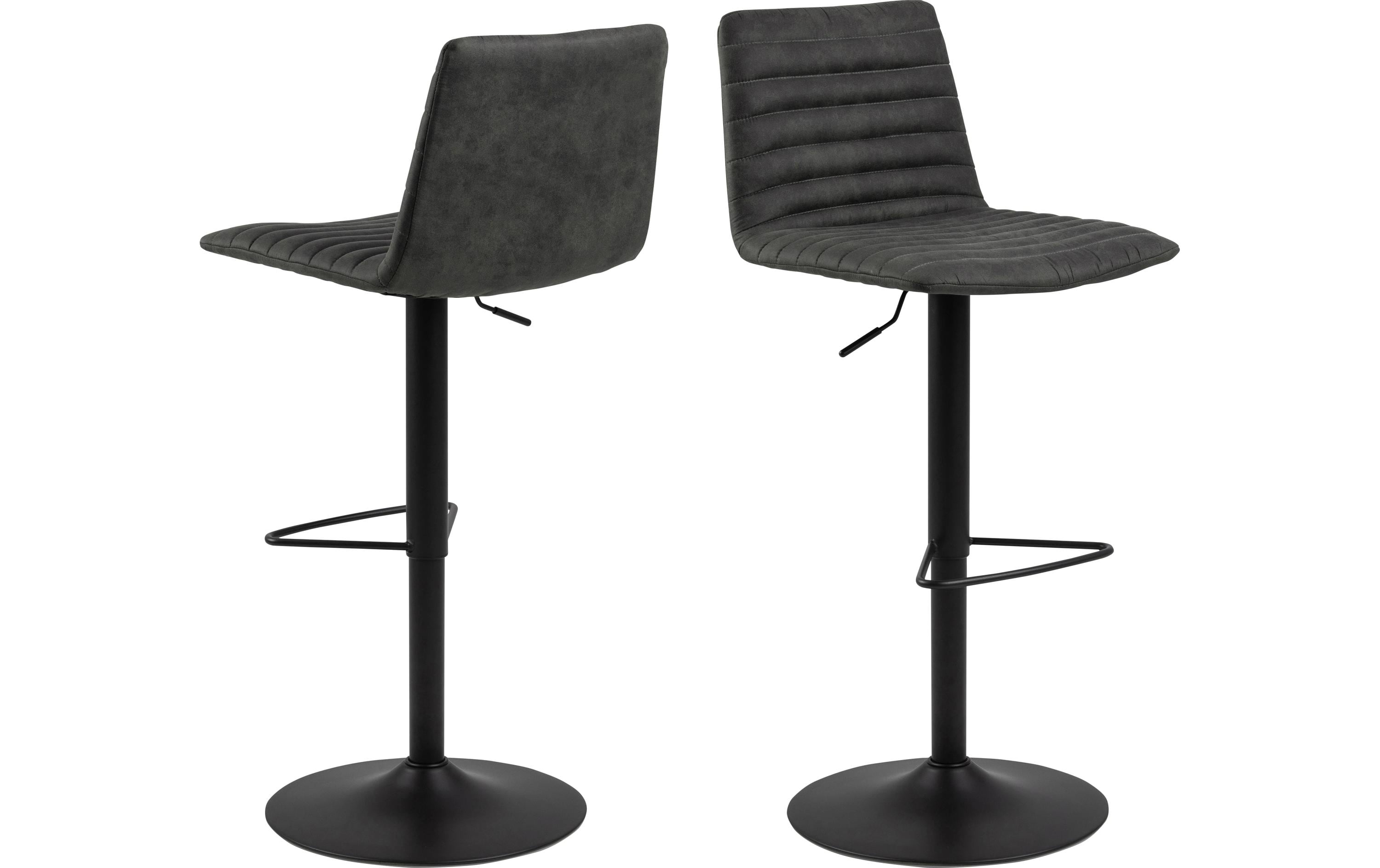 Barhocker Kimmy, 2 Stück, 50 x 110.5 cm, Anthrazit<br>Barstühle mit geradlinigem Design