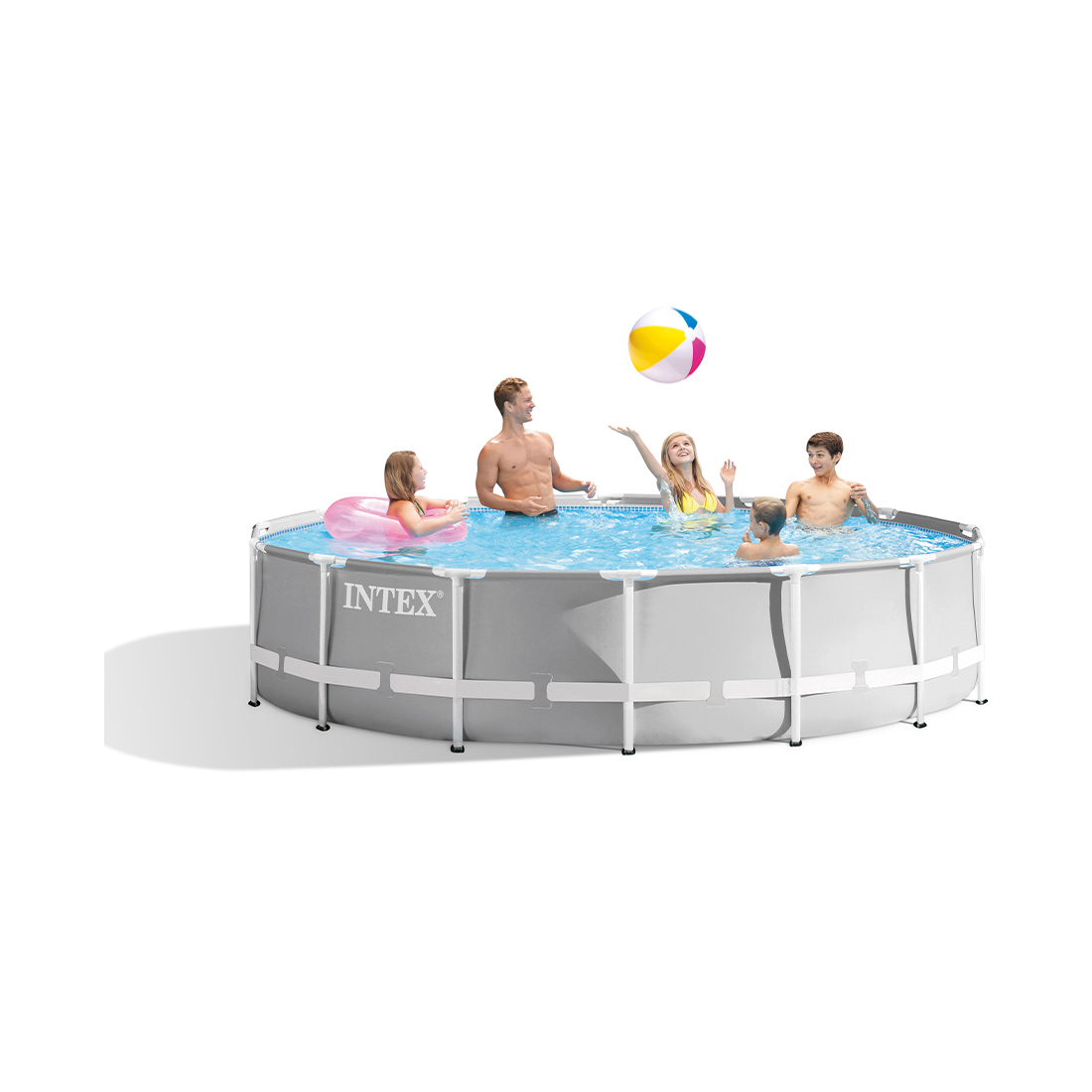 INTEX Pool Prism Frame Ø 427 x 107 cm rund inkl Filterpumpe