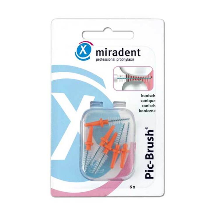 Miradent Interdentalbürste Pic-Brush coni orange, 6 St