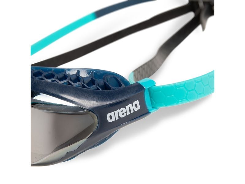 Arena Schwimmbrille Air-Speed Mirror Dunkelblau/Türkis Wettkampfschwimmbrille