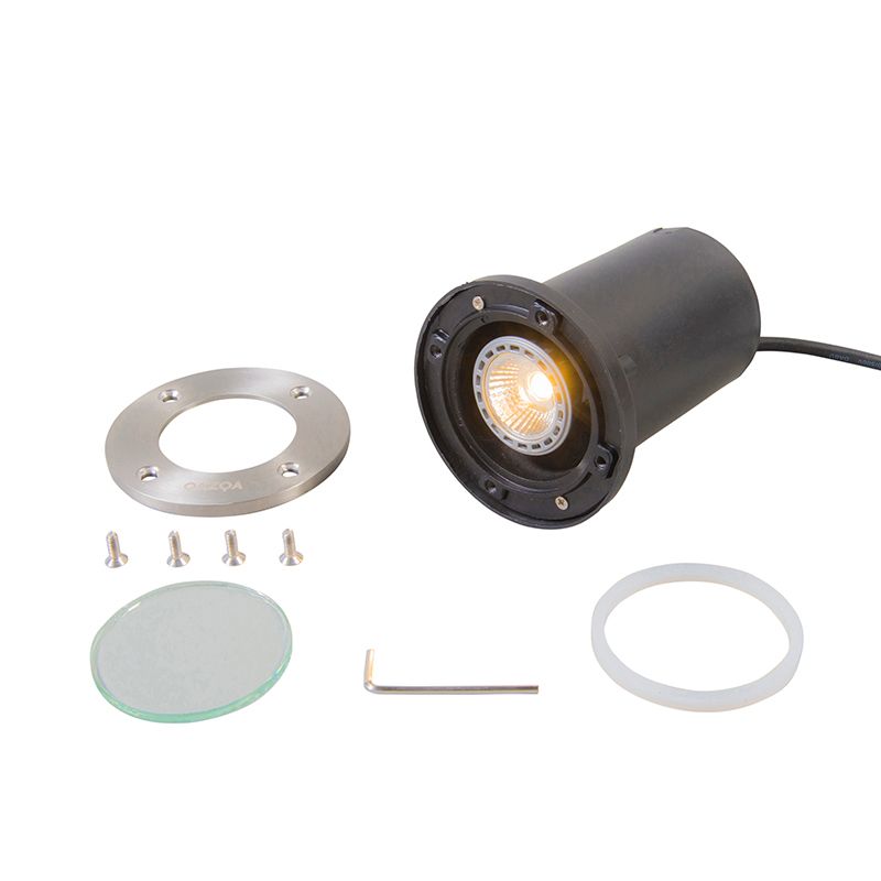Smart grondspot RVS incl. WiFi GU10 IP65 - Basic Round