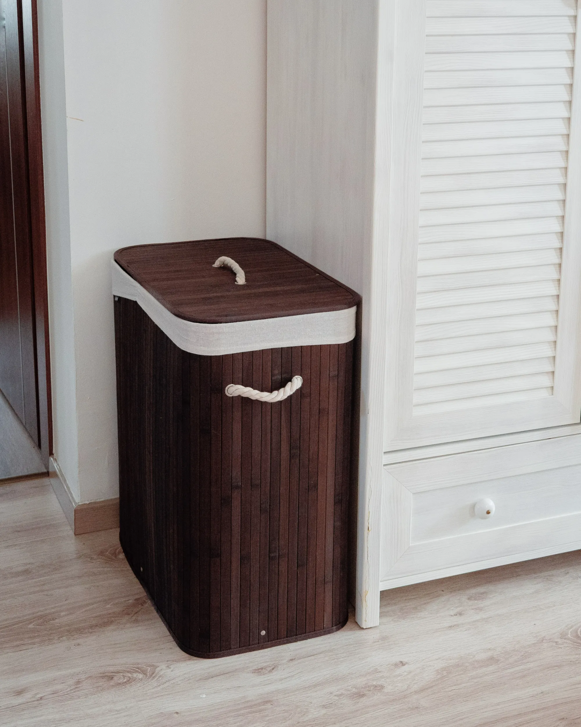 Mand KANDY Bamboehout Donkerbruin 72 L