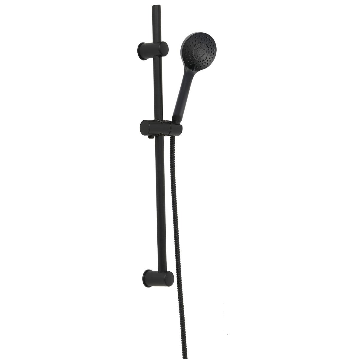 KIT COLONNE 70CM ACIER INOX 150CM NOIR MAT