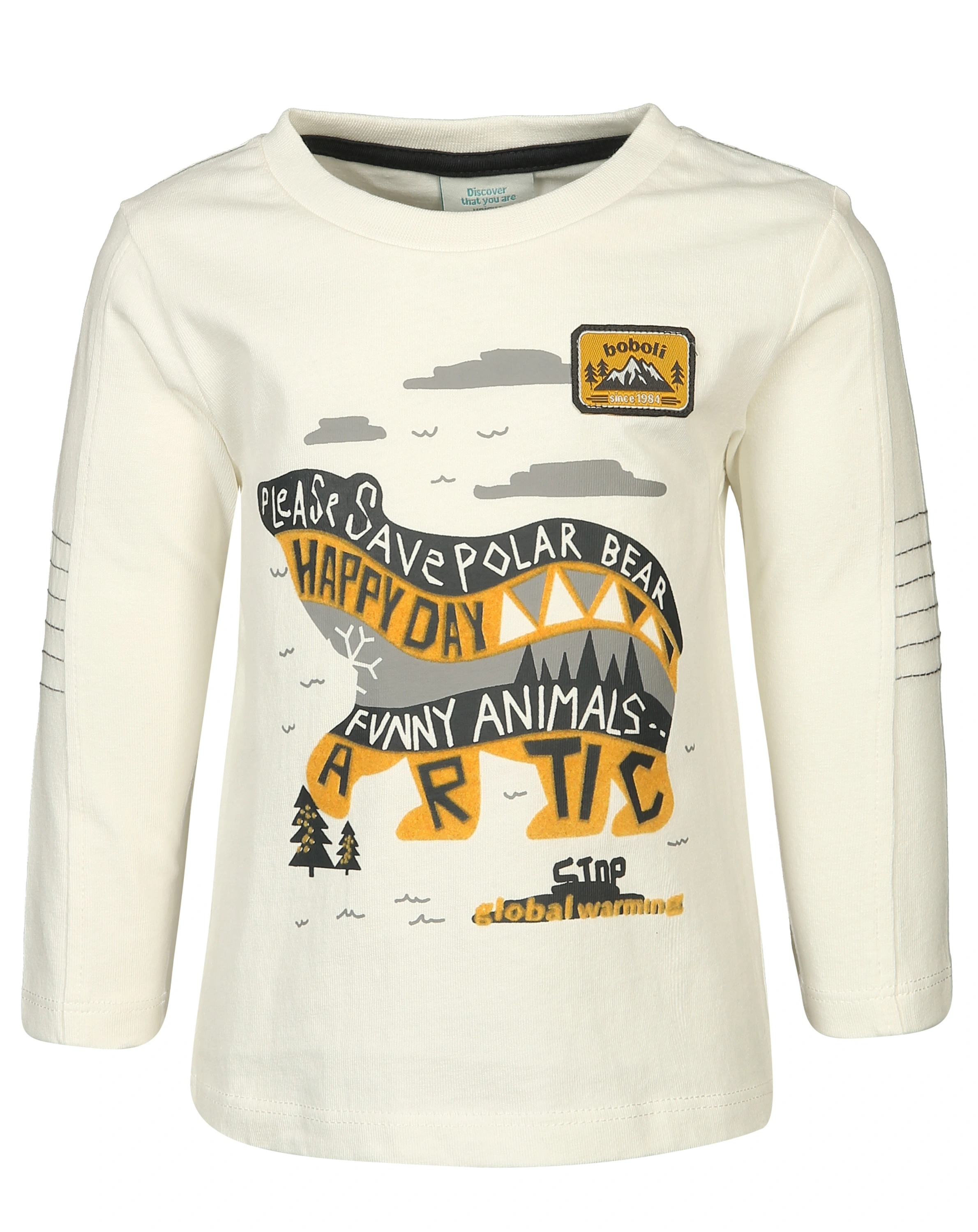 Langarmshirt POLAR BEAR in offwhite