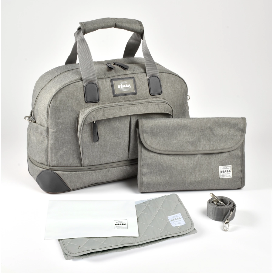 BEABA® Erweiterbare Reisewickeltasche Amsterdamm II graumeliert