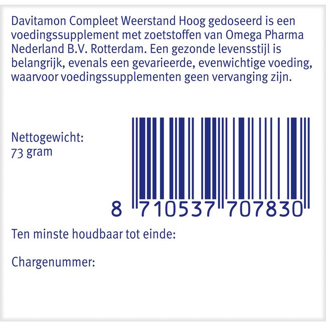 Davitamon Compleet Weerstand Forte 50 Kauwtabletten