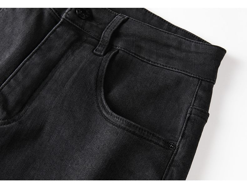 Goretti - Mid Rise Distressed Slim Fit Jeans
