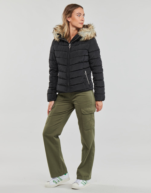 Only - ONLELLAN QUILTED HOOD JACKET CC OTW - Noir