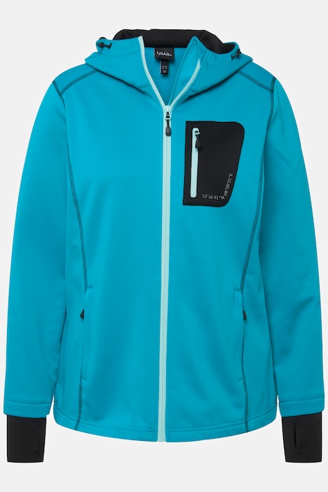 HYPRAR Sweatjacke, Reflektordruck, Kapuze, Daumenloch