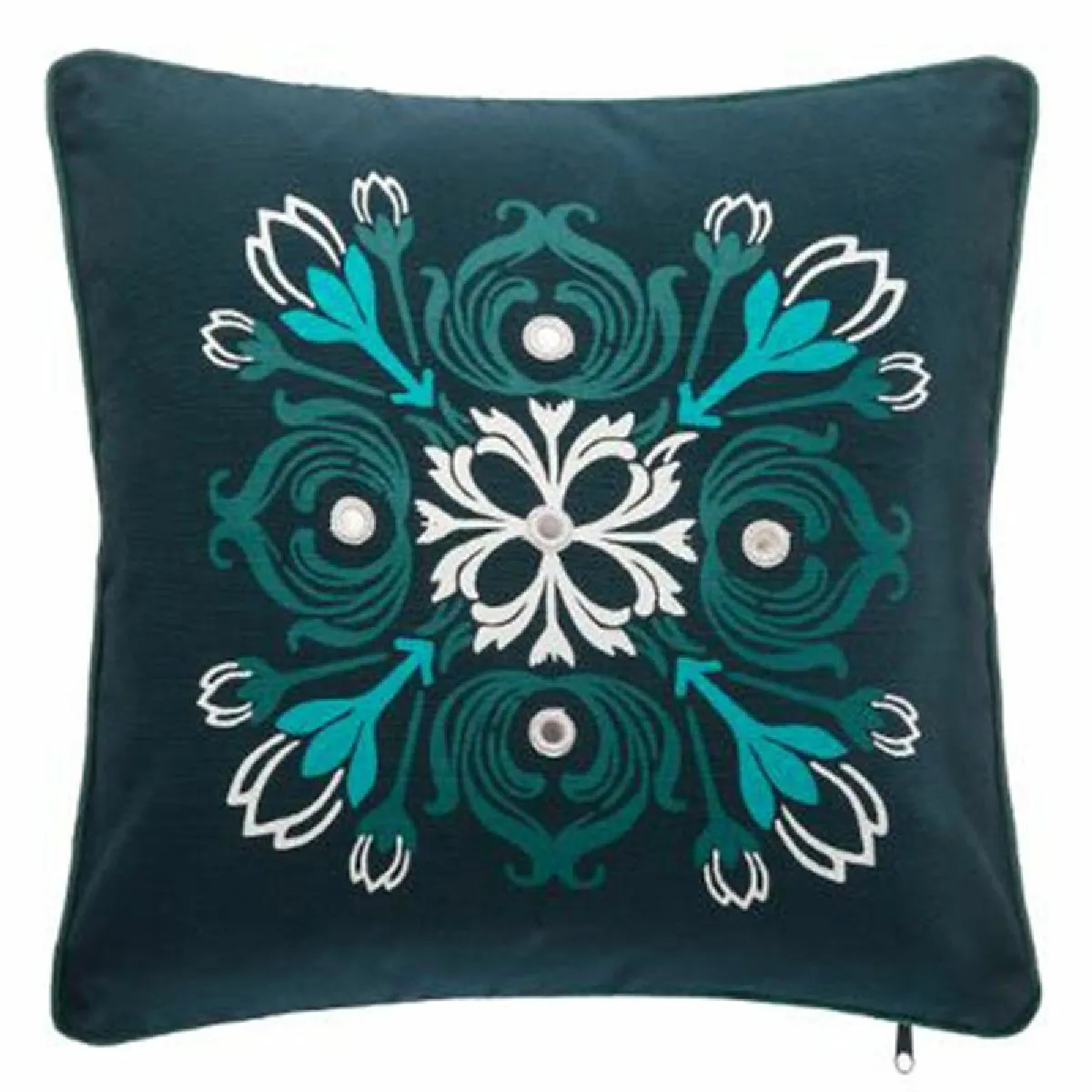Housse coussin Rosace - Bleu