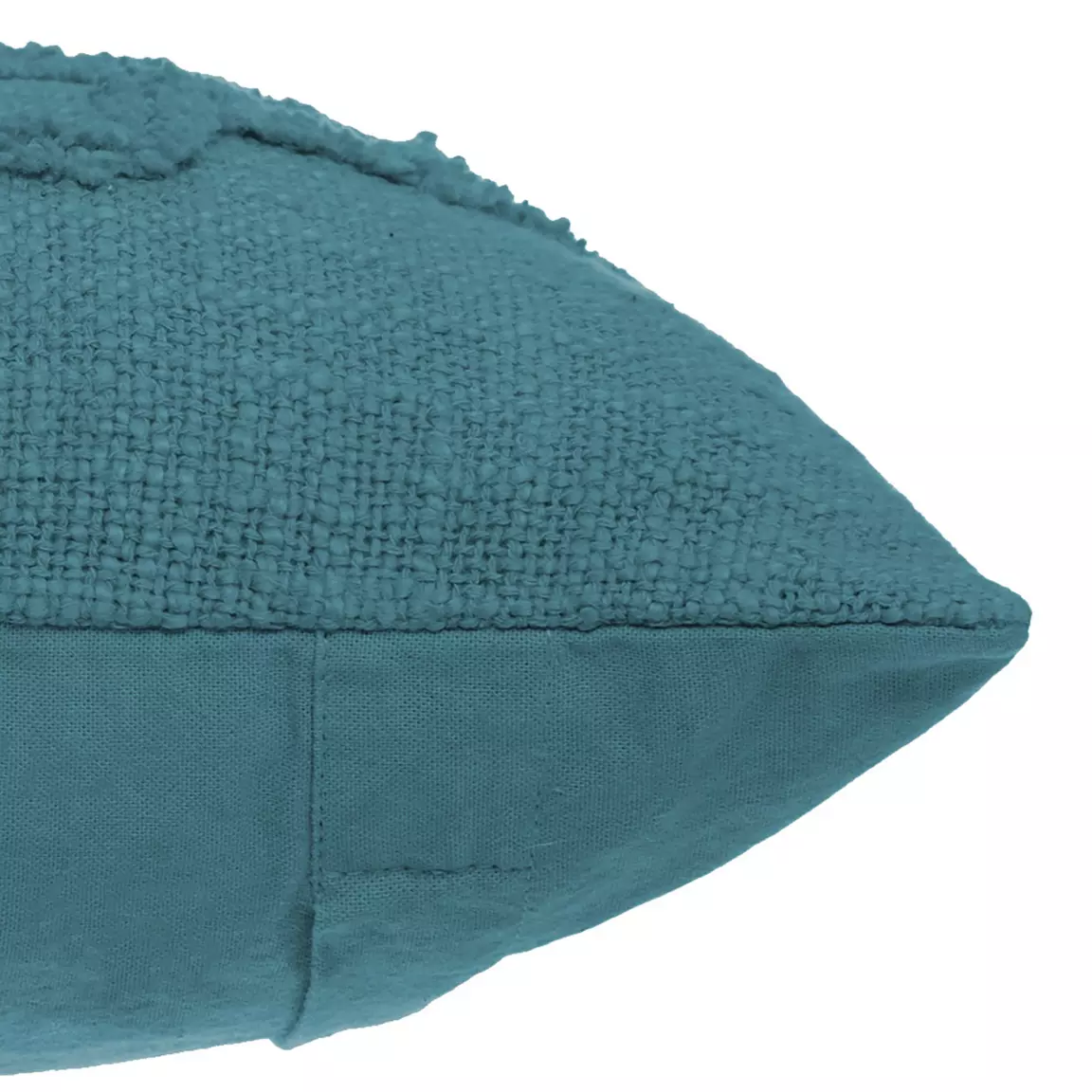 Coussin carré gaze de coton (40 x 40 cm) Inca Bleu canard