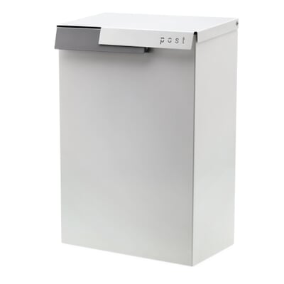 Briefkasten Cato, Verkehrsweiß / Weißaluminium
