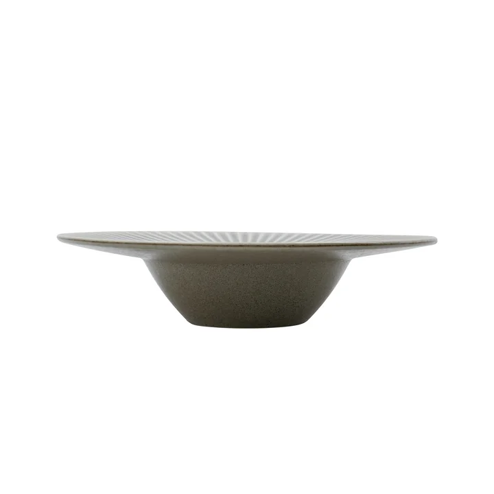 House Doctor - Pleat Pastateller Ø 26 cm, grau / braun
