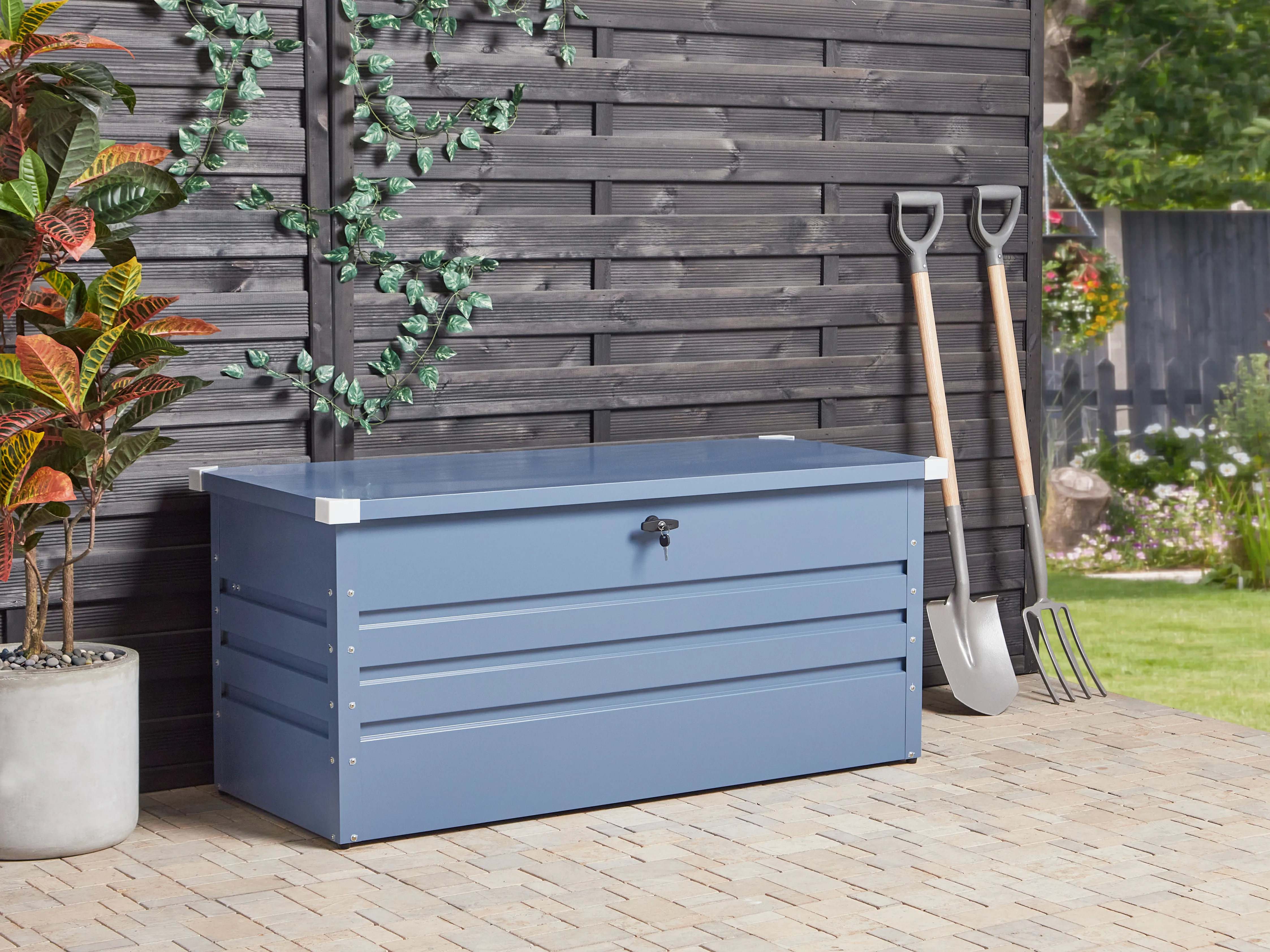 Kussenbox CEBROSA 132 cm 62 cm Blauw