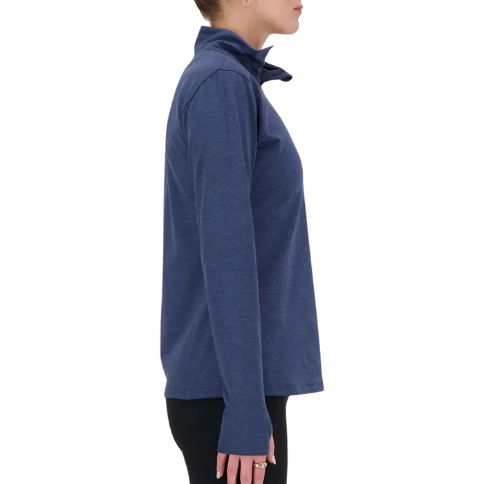 New Balance Space Dye 1/4 Zip Shirt Dames