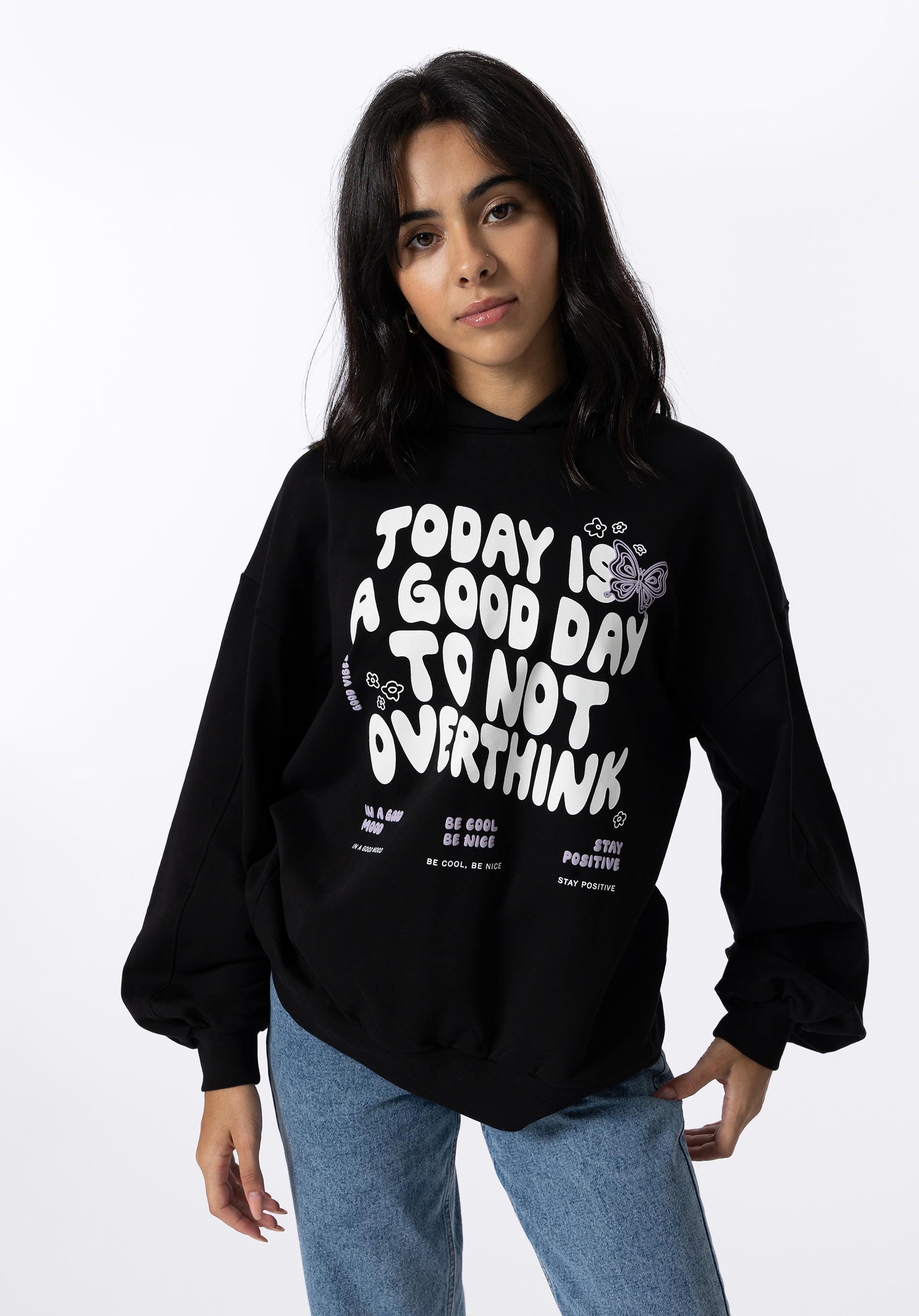 Hoodie com Estampado Frontal