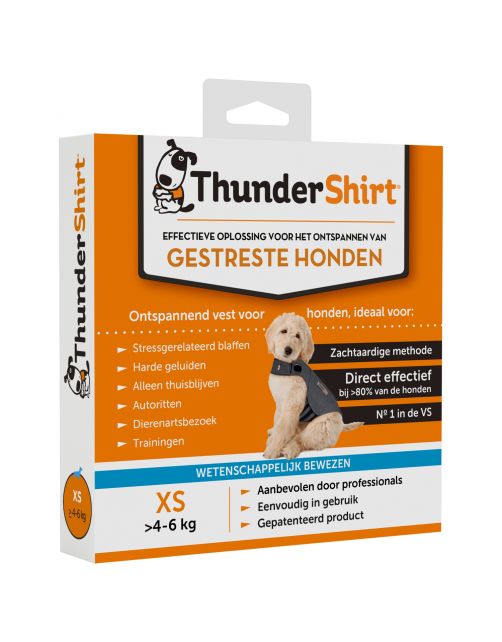 Thundershirt Ontspannend Vest Voor Gestreste Honden Grijs - Direct rustgevend