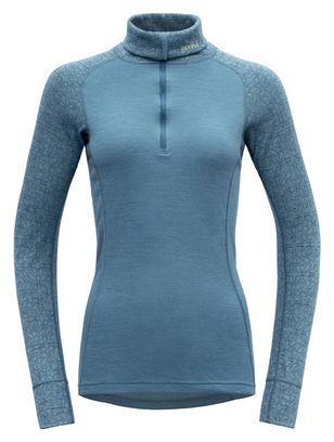 Sous-Maillot Manches Longues Femme Devold Duo Active Mérinos 205 Zip Neck Bleu