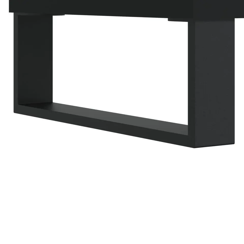 vidaXL - Schoenenkast 10 paar met metalen U-poten - Zwart - Hout - 102x36x60 cm